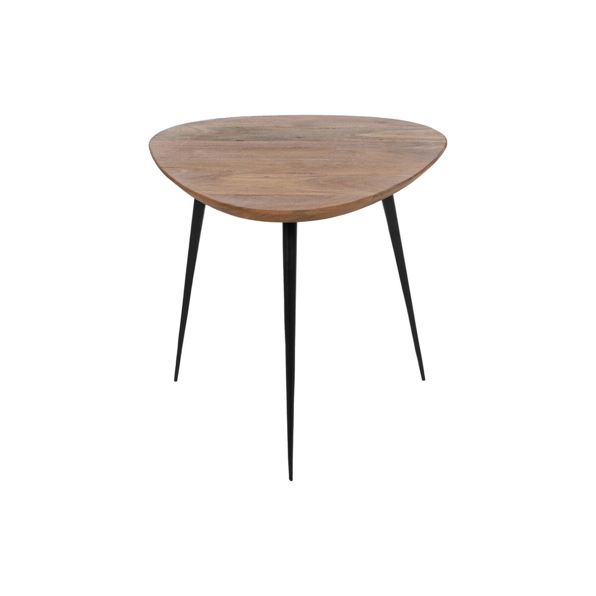 3-bordsset Svart Naturell Järn Akaciaträ 86 x 81 x 43 cm (3 antal) - 3