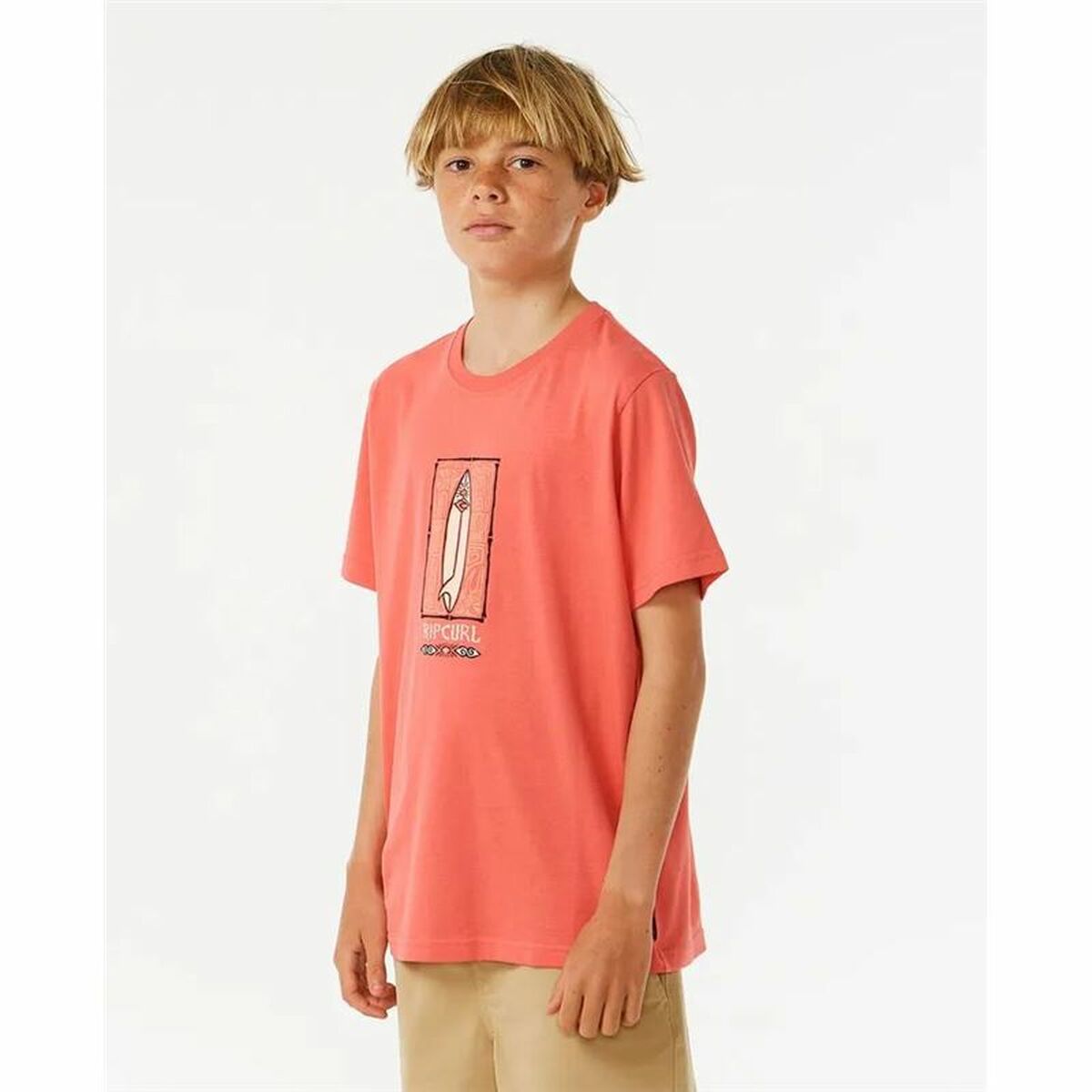 T-shirt med kortärm Herr Rip Curl Lost Island Orange - 3