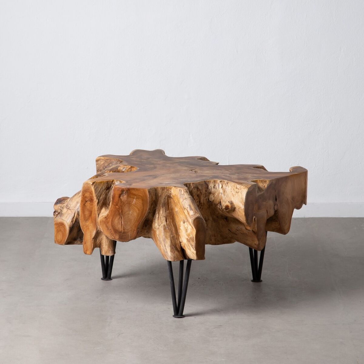 Soffbord Svart Naturell 80 x 80 x 45 cm - 2