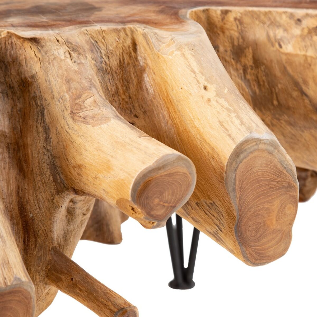 Soffbord Svart Naturell 80 x 80 x 45 cm - 4