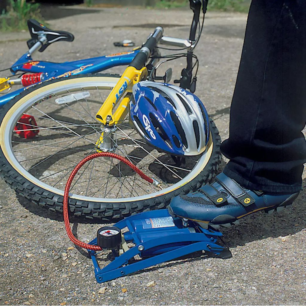 Draper Tools Fotdriven luftpump dubbla cylindrar blå 25996 - 3