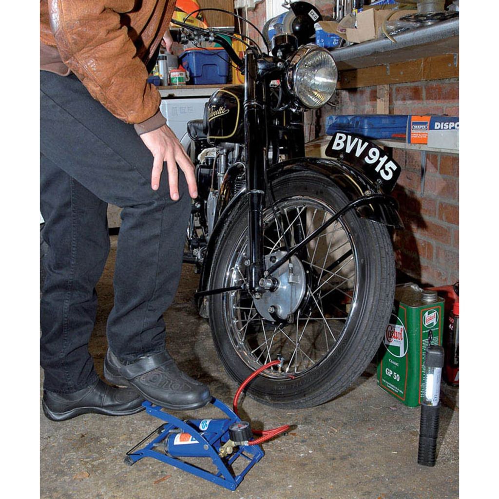 Draper Tools Fotdriven luftpump dubbla cylindrar blå 25996 - 6