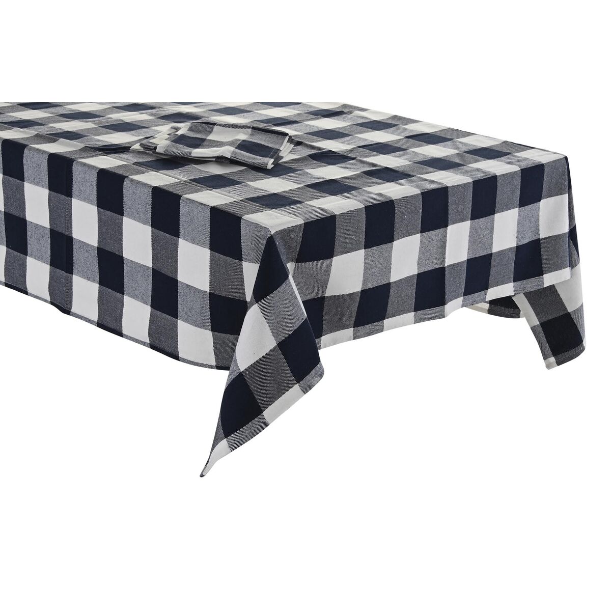 Dukar och servetter DKD Home Decor 250 x 150 x 0,5 cm Blå Vit - 3