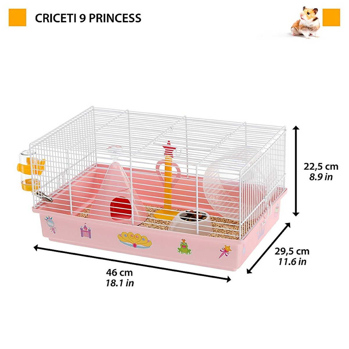 Bur Ferplast Criceti 9 Princess Metall Plast 46 x 42,5 x 23 cm (1 Delar) - 9