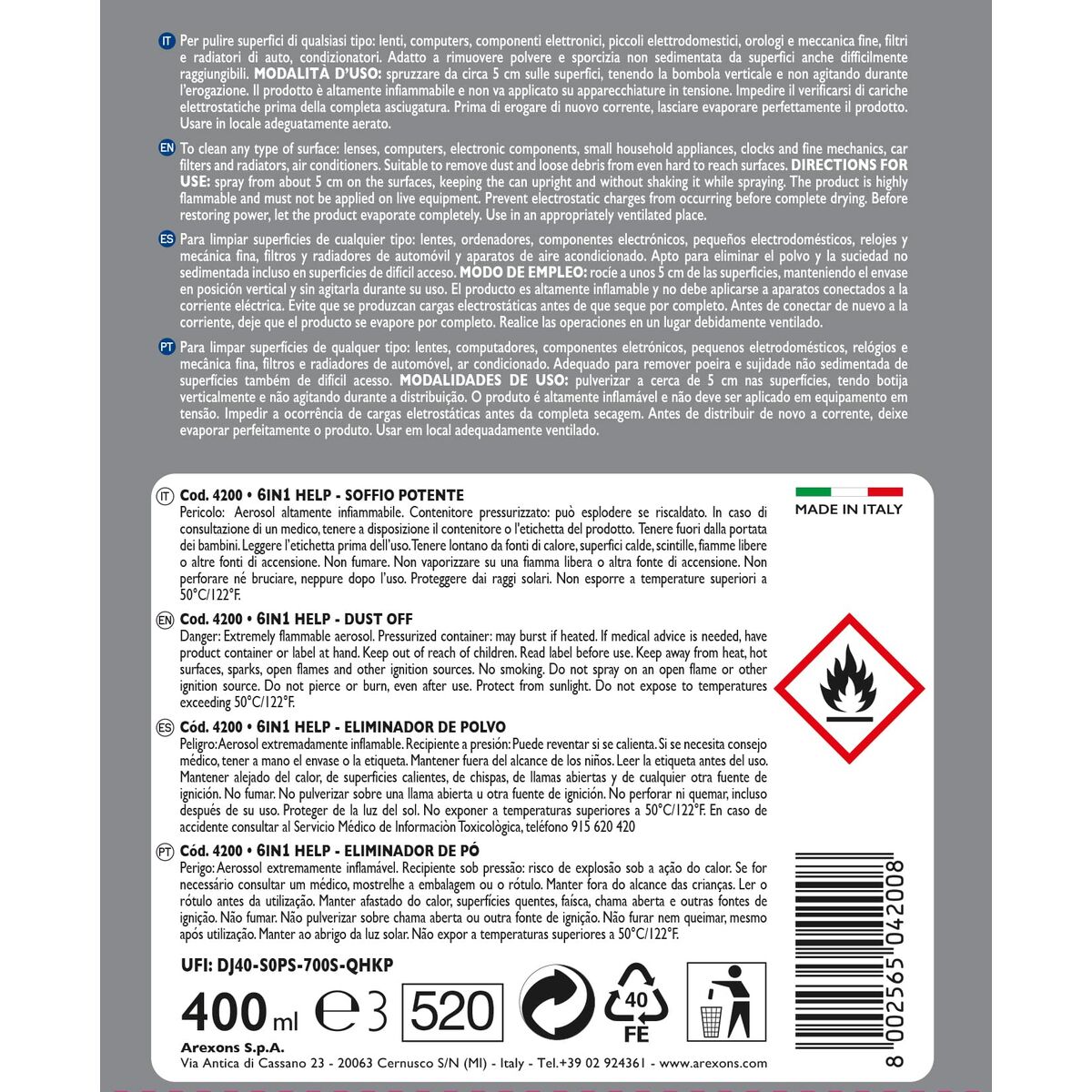 Anti-damm Spray Arexons SVI4200 - 2