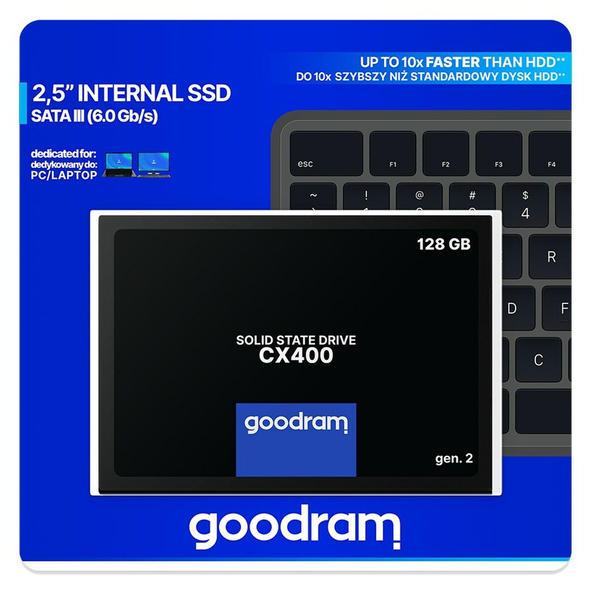 Hårddisk GoodRam CX400 gen.2 2,5" 128 GB SSD - 10