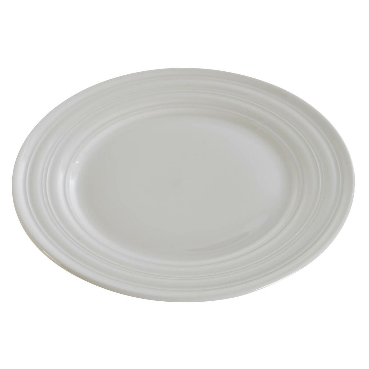 Platt skål DKD Home Decor Vit Porslin 27 x 27 x 2 cm - 6