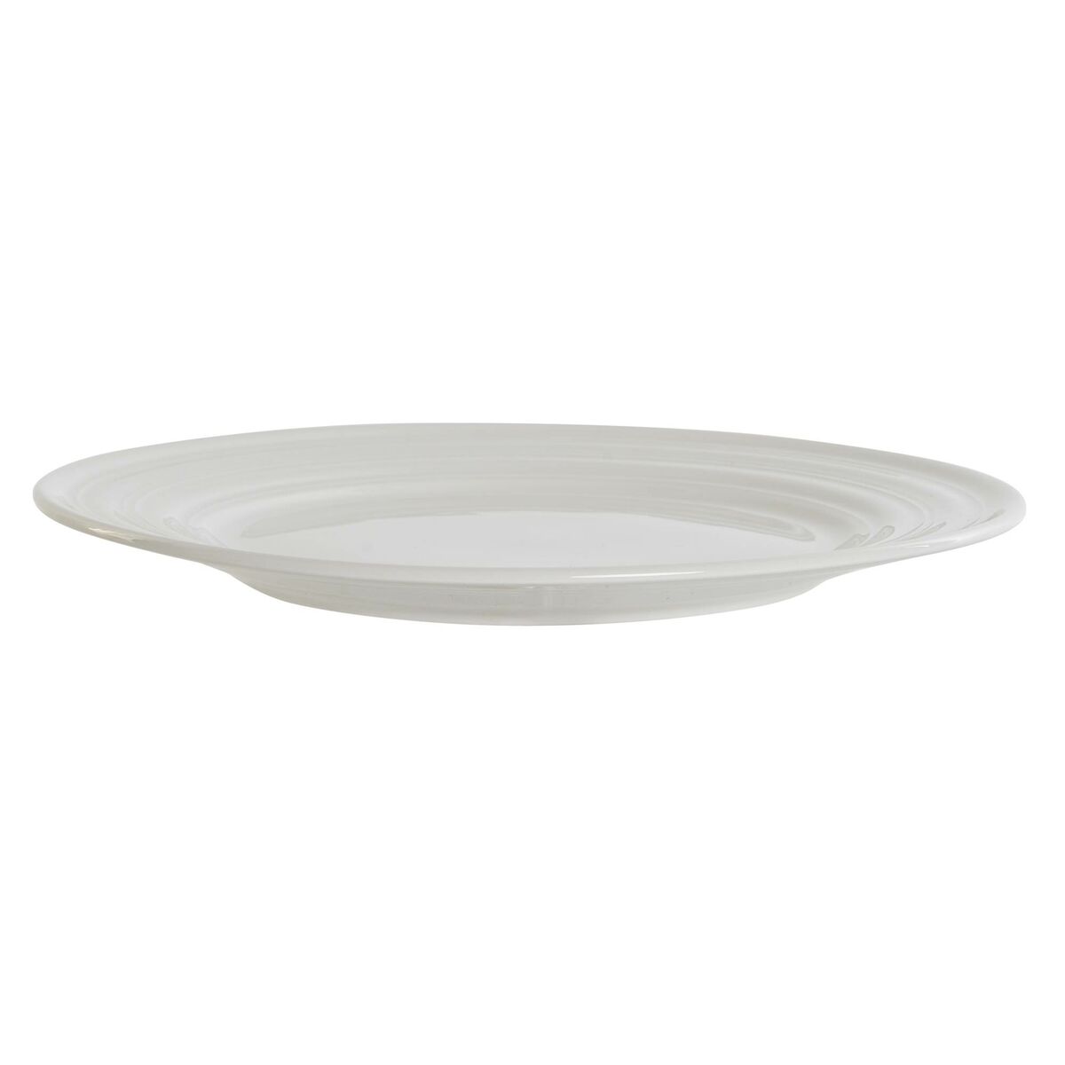 Platt skål DKD Home Decor Vit Porslin 27 x 27 x 2 cm