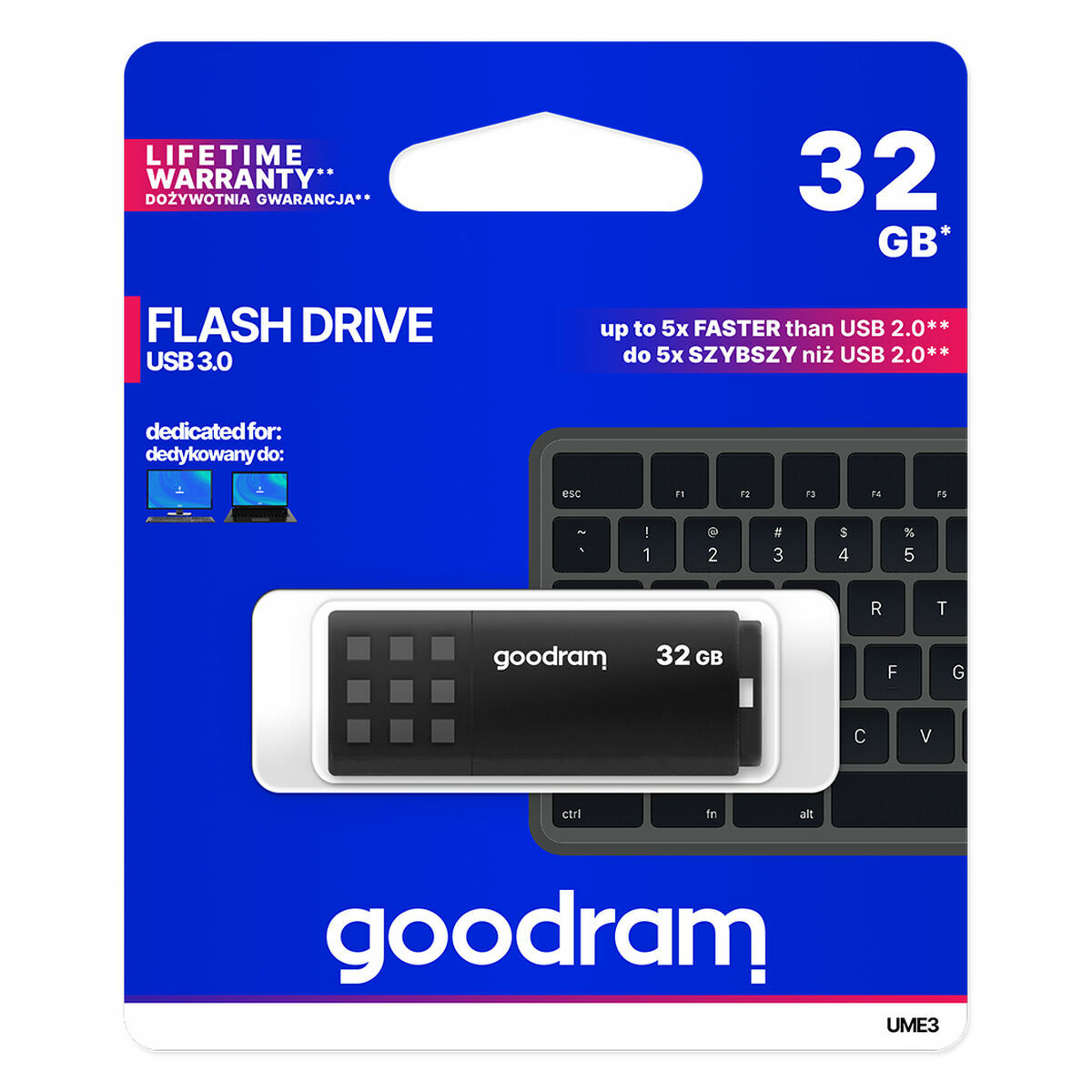 USB-minne GoodRam UME3 Svart 32 GB (1 antal) - 3