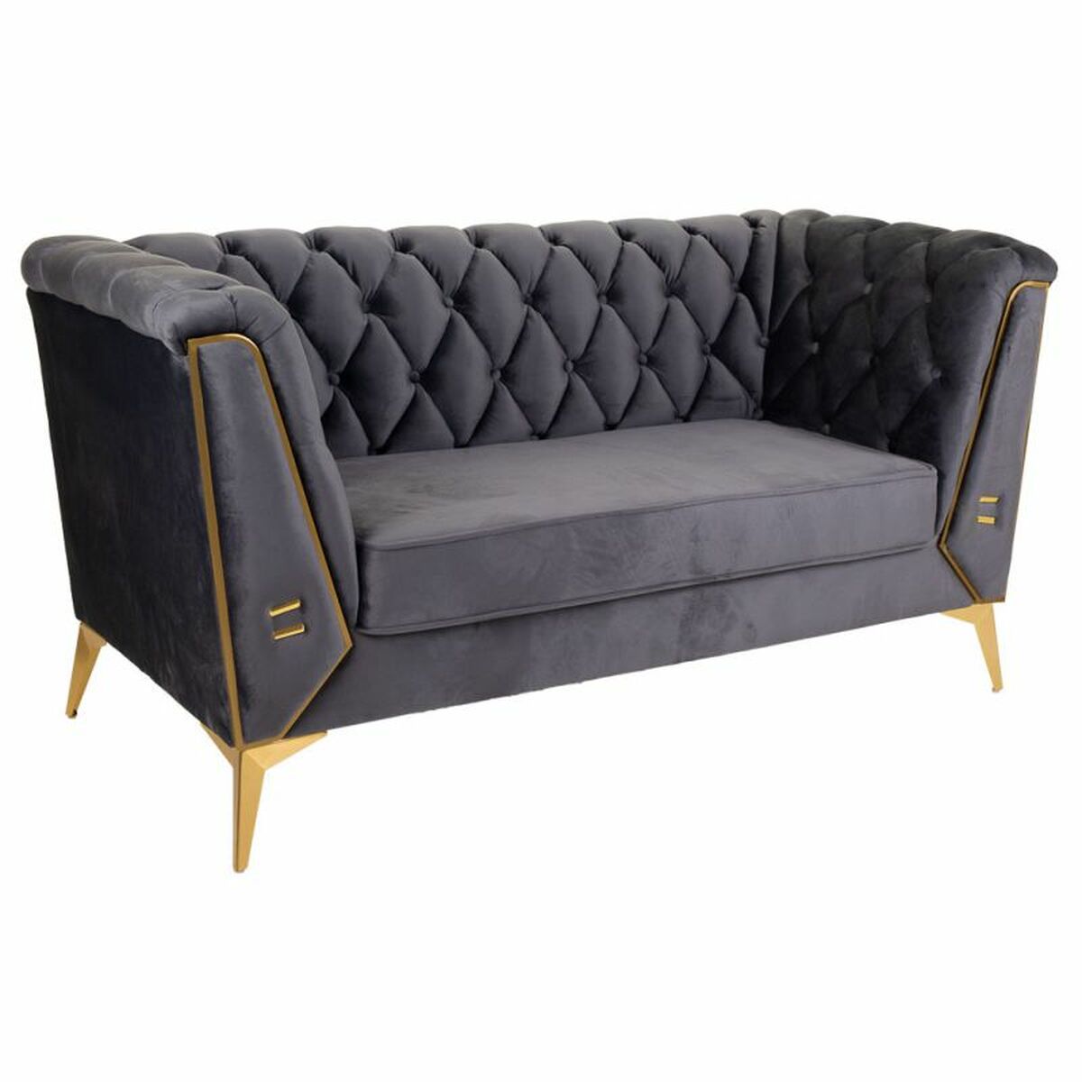 Soffa Alexandra House Living Grå 72 x 75 x 153 cm