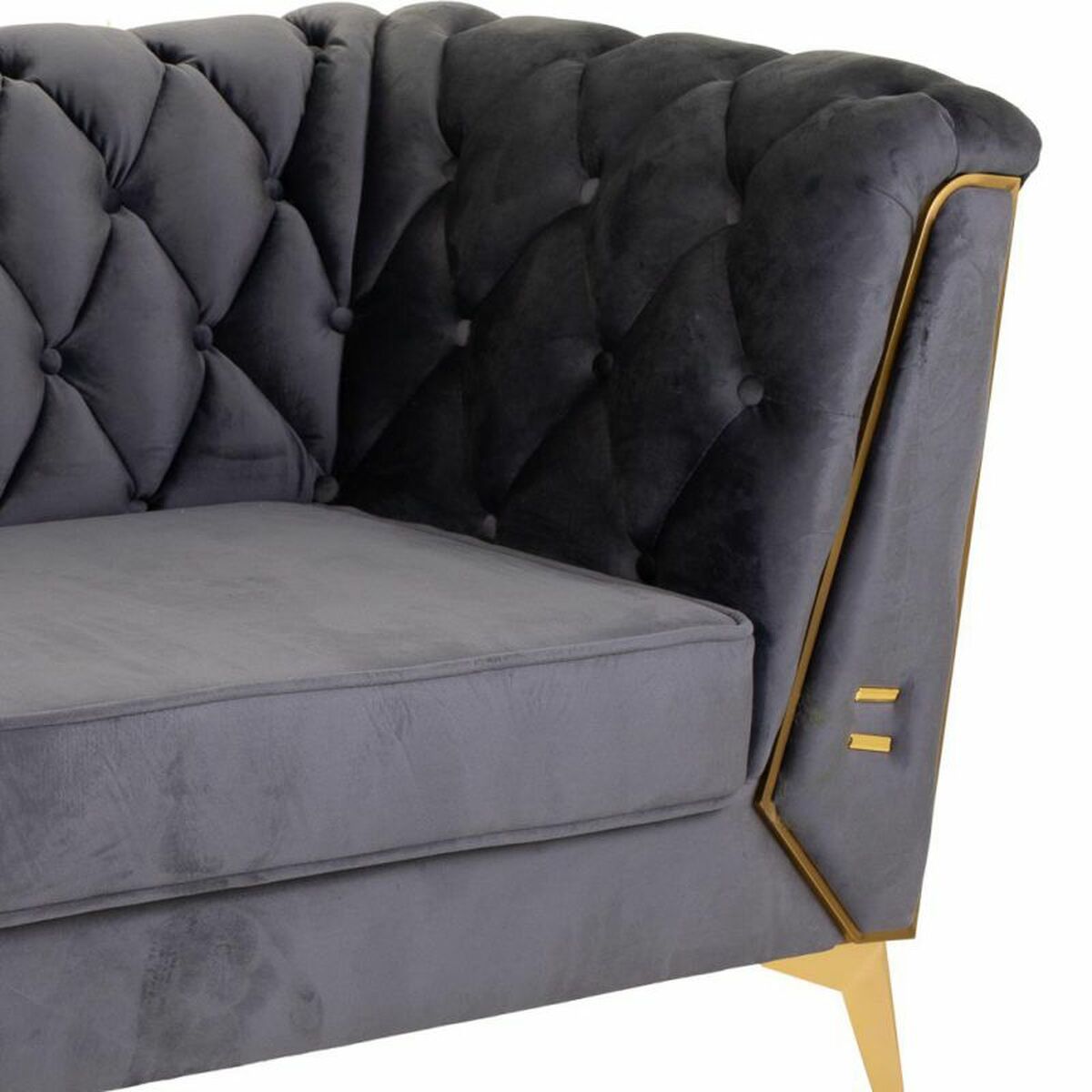 Soffa Alexandra House Living Grå 72 x 75 x 153 cm - 8