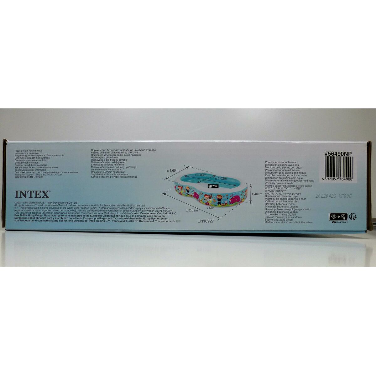 Upplåsbar bassäng   Intex PARADISE         700 L 262 x 46 x 160 cm - 6