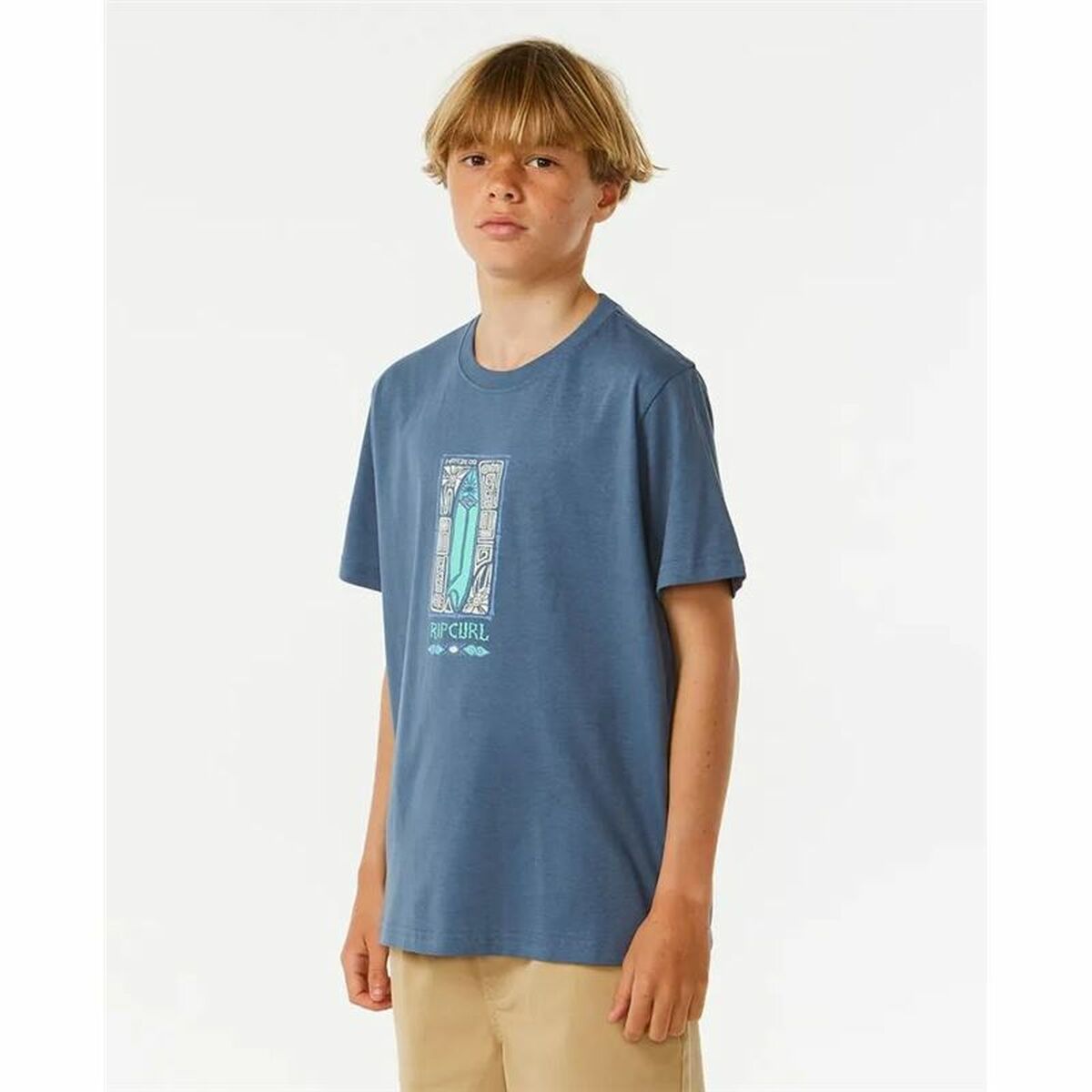 Barn T-shirt med kortärm Rip Curl Lost Island Blå - 3