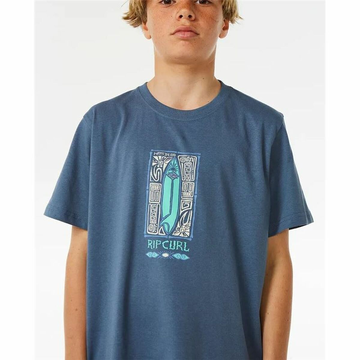 Barn T-shirt med kortärm Rip Curl Lost Island Blå - 4