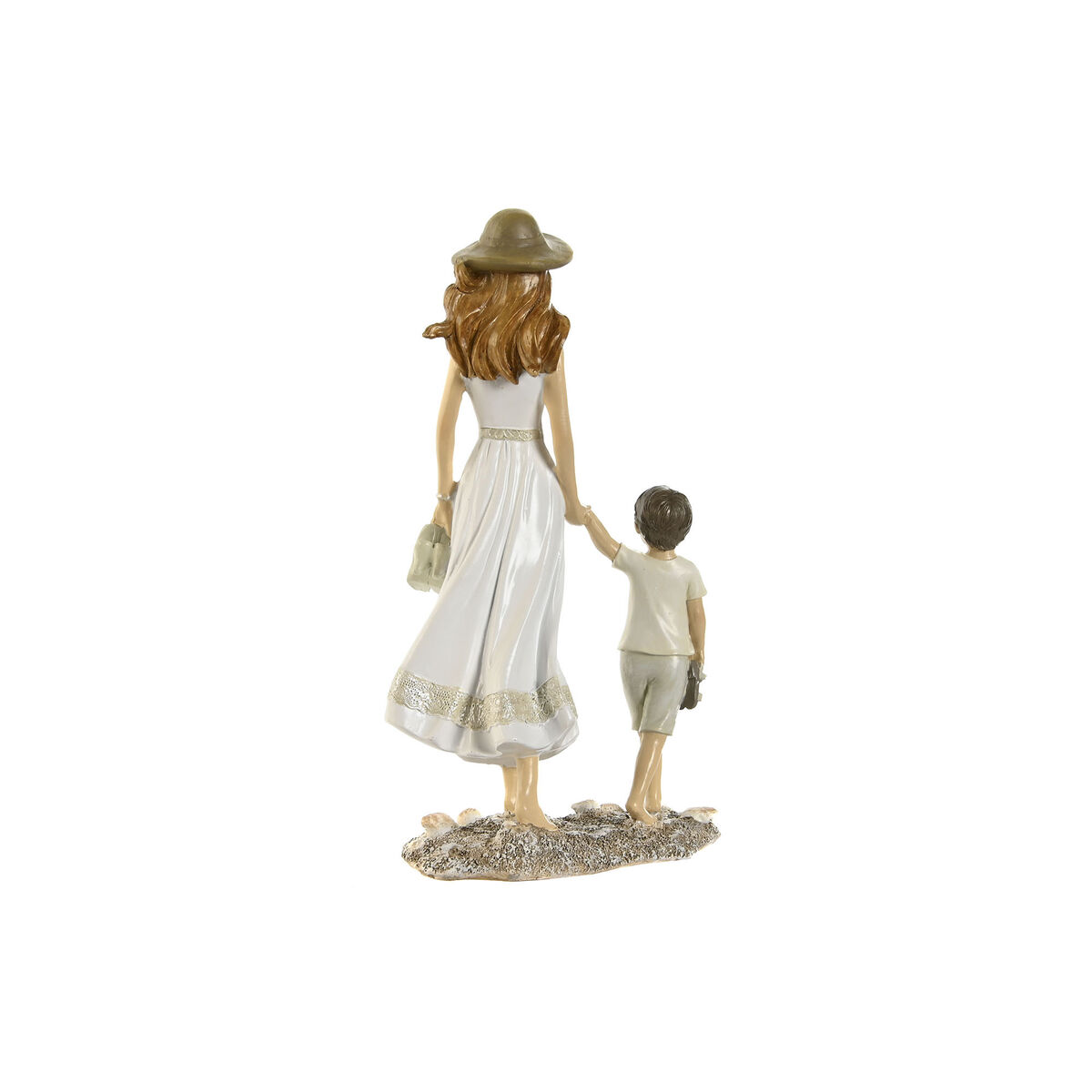 Prydnadsfigur Home ESPRIT Vit Beige 14,5 x 8 x 24,5 cm (2 antal) - 2