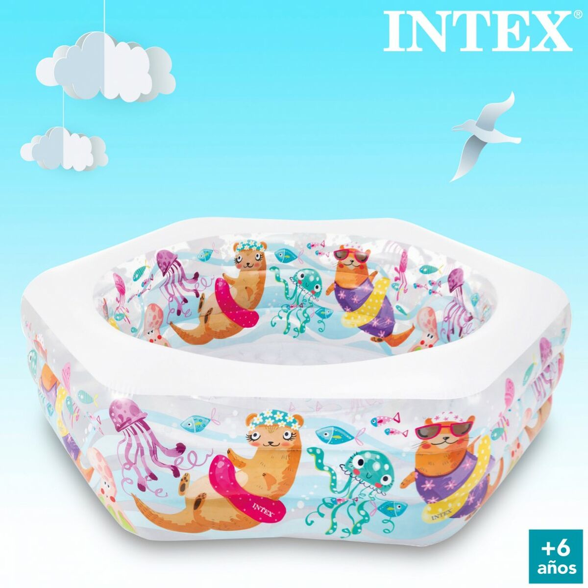 Upplåsbar bassäng   Intex         Vattumannen 191 x 61 x 178 cm - 5