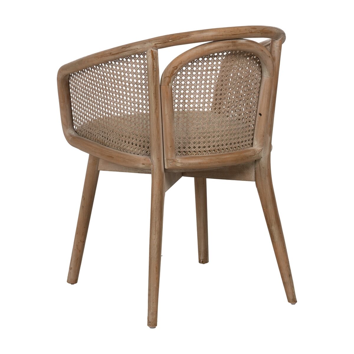 Matsalsstol Beige Naturell Gummiträ Bomull Polyester 59 x 47 x 81 cm - 4