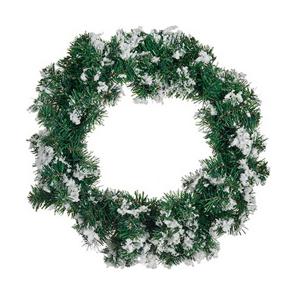 Julkrans Krist+ Vit Grön Snöflingor
