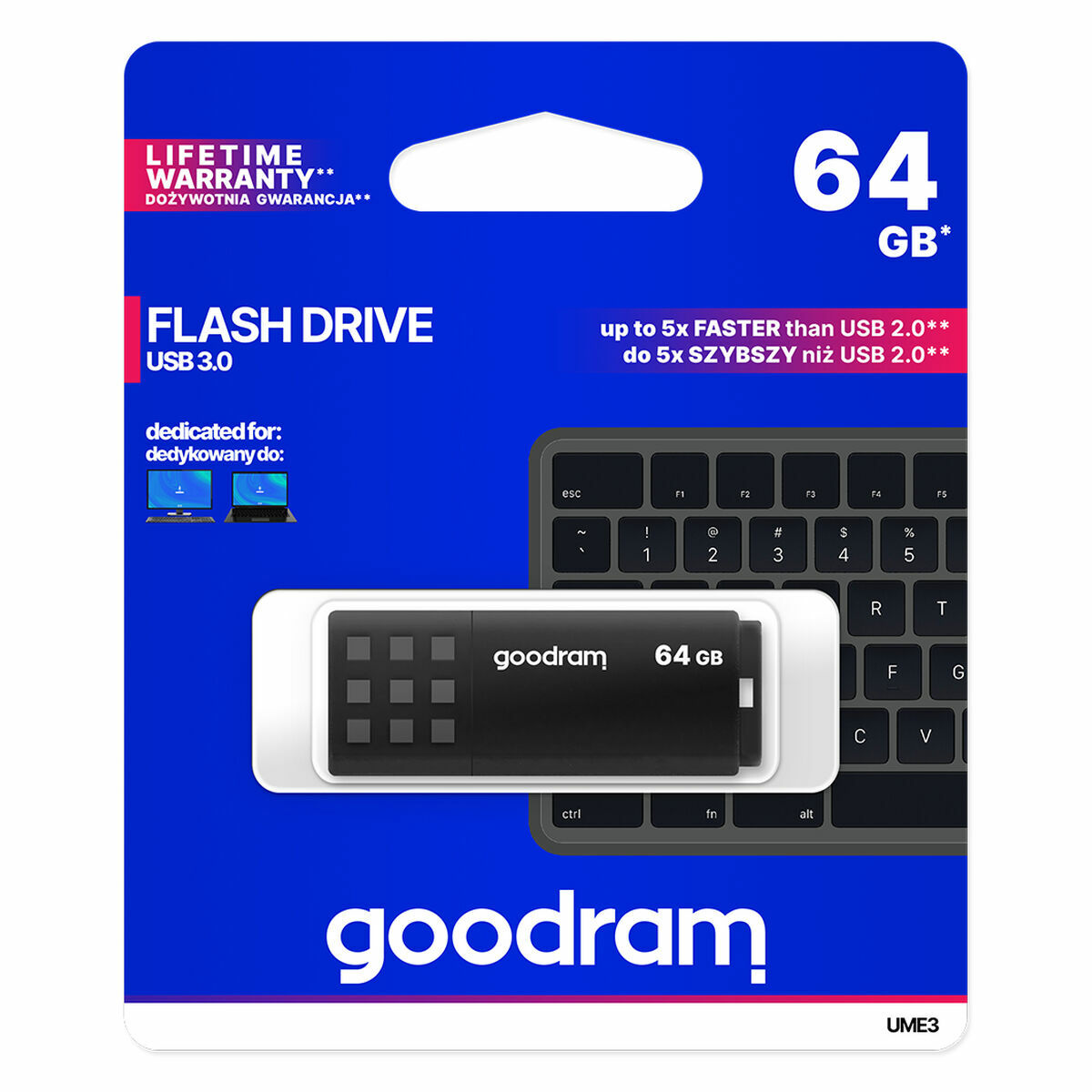 USB-minne GoodRam UME3 Svart 64 GB - 2