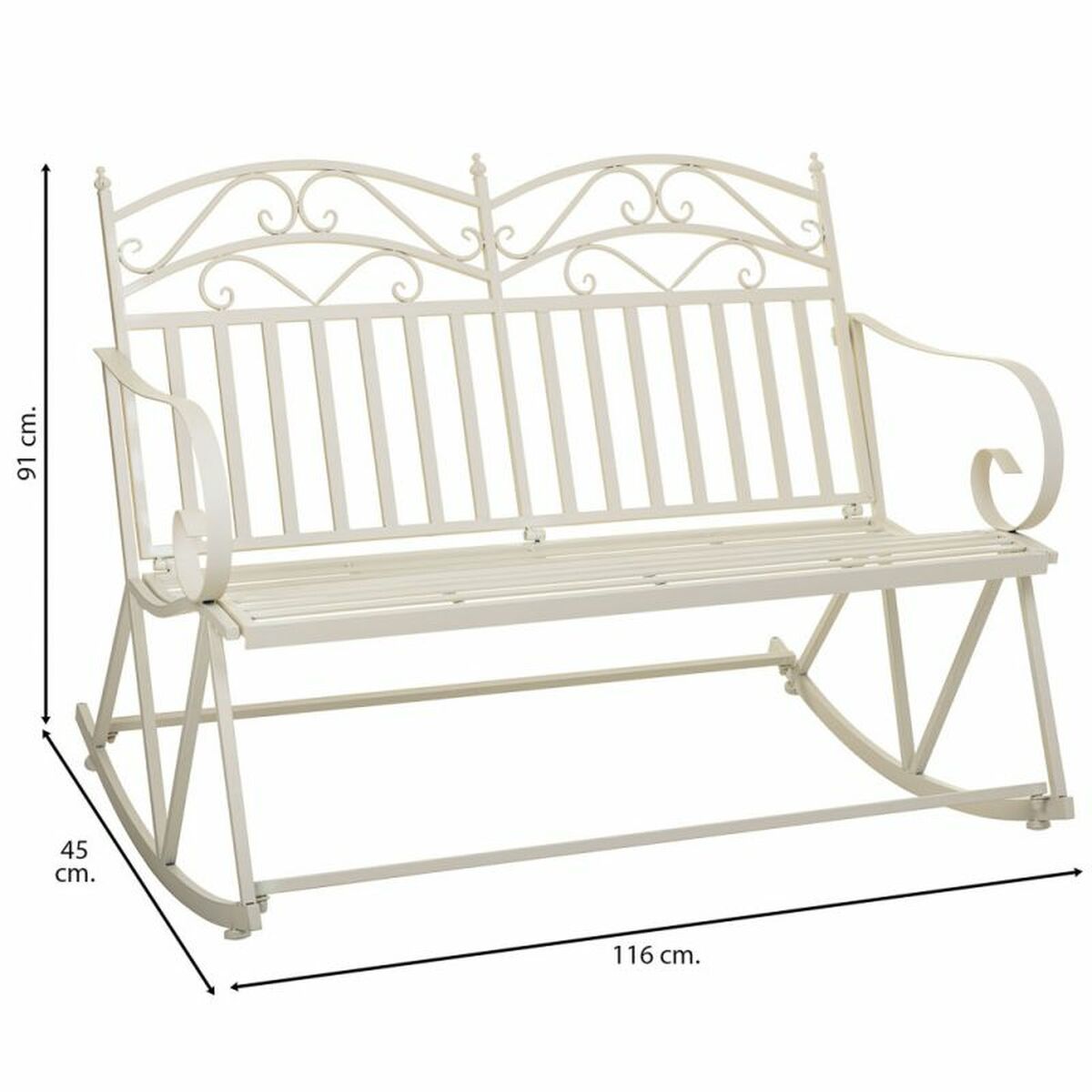 Soffa Alexandra House Living Vit 20 x 48 x 20 cm Gungstol - 3