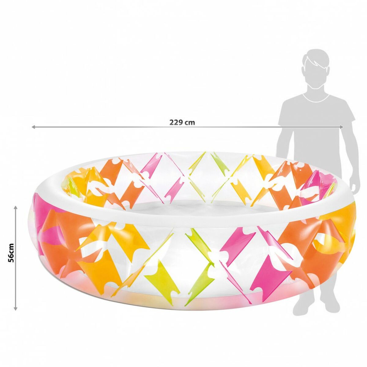 Upplåsbar bassäng Intex 56494NP 840 L 229 x 56 x 229 cm - 2