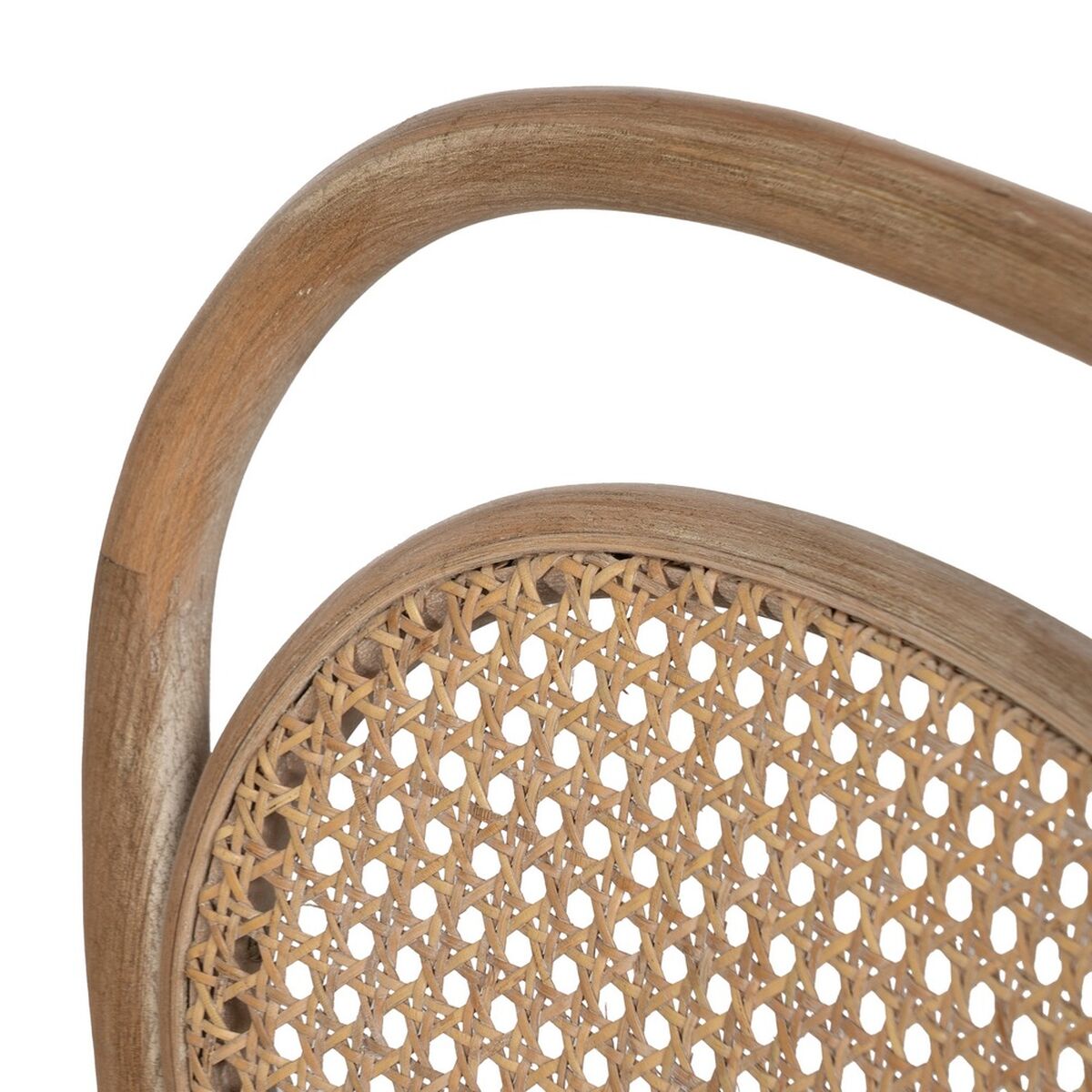 Matsalsstol Beige Naturell Gummiträ Bomull Polyester 41 x 41 x 89 cm - 7