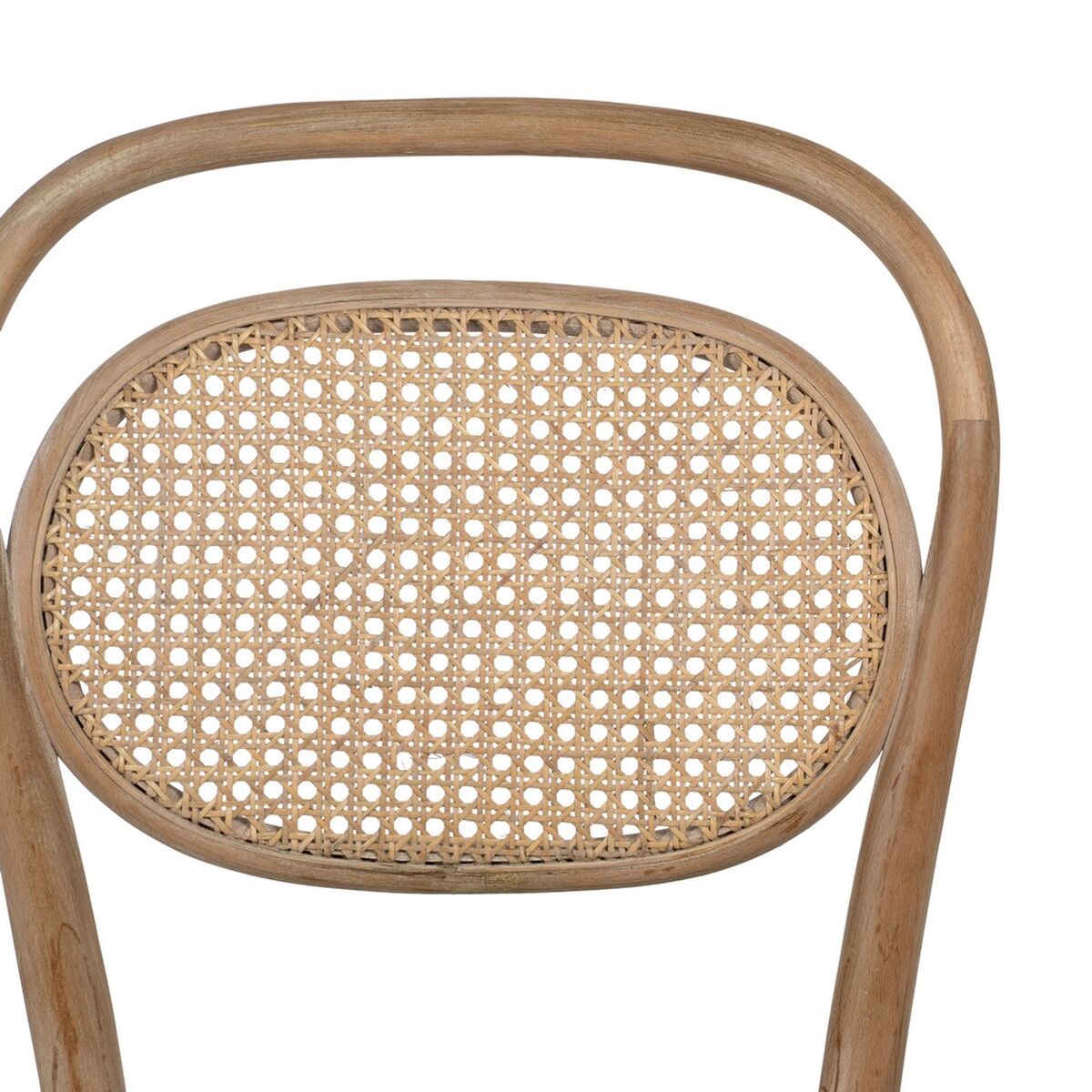 Matsalsstol Beige Naturell Gummiträ Bomull Polyester 41 x 41 x 89 cm - 5