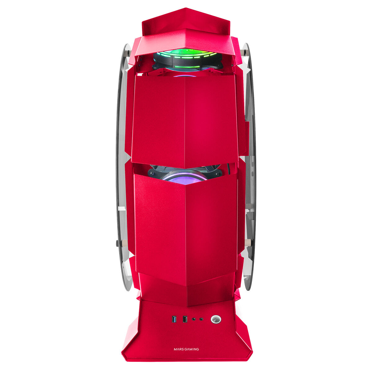 ATX Semitorn Mars Gaming NCORB Red Röd RGB - 6