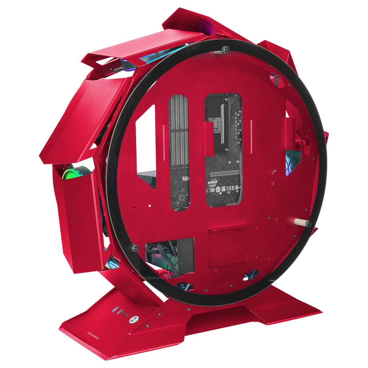 ATX Semitorn Mars Gaming NCORB Red Röd RGB - 9