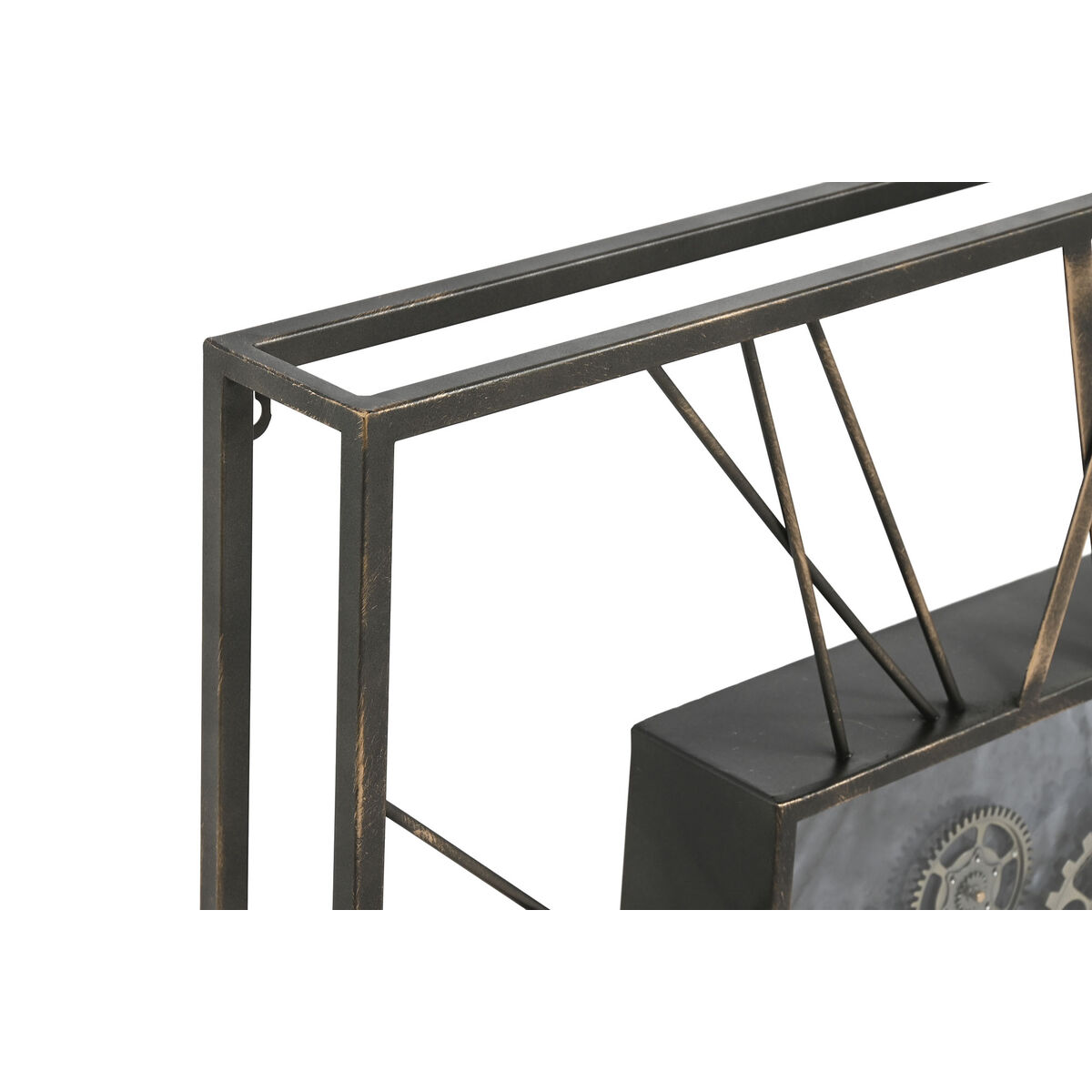 Väggklocka Home ESPRIT Svart Gyllene Metall Glas 80 x 8 x 80 cm - 2