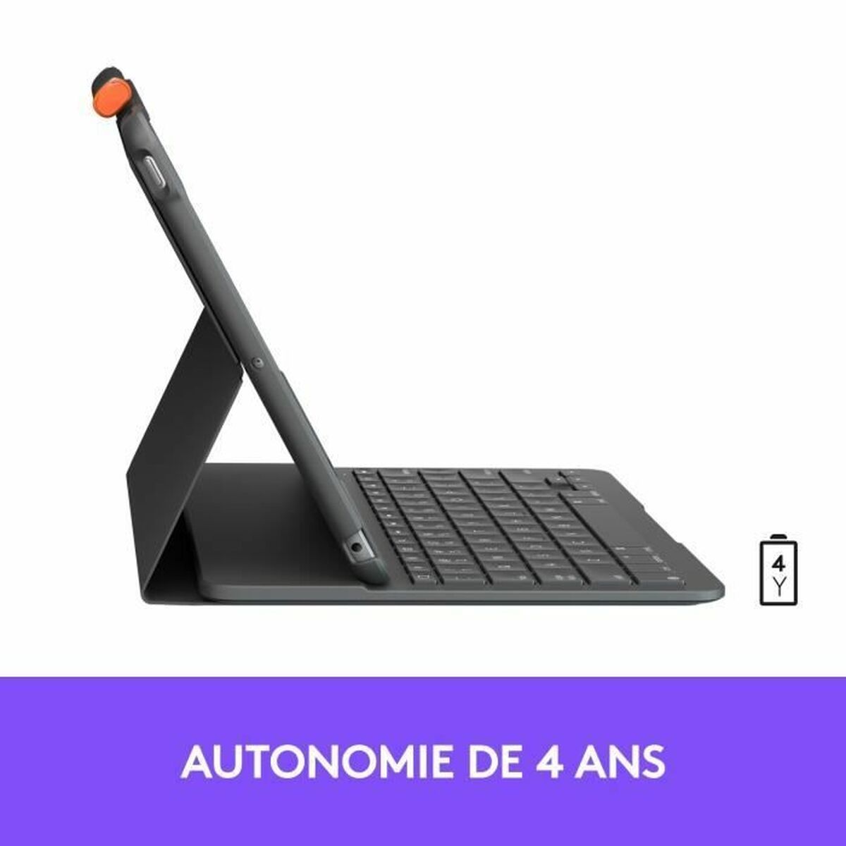 Fodral till Läsplatta Logitech Slim Folio Grafit AZERTY - 4