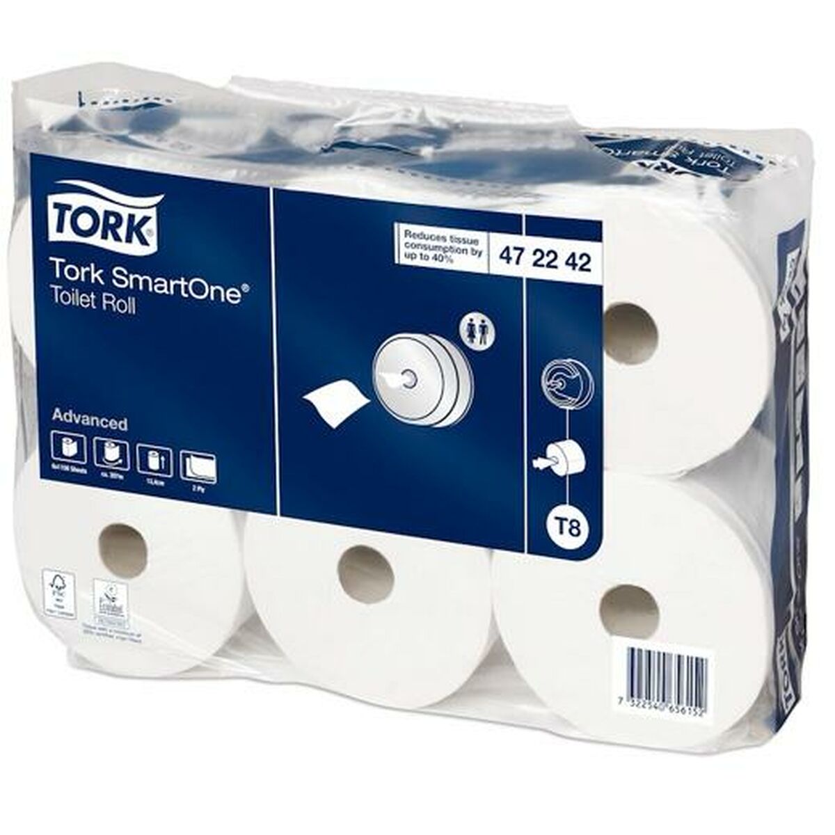 Toalettrulle Tork SmartOne T8 207 m 6 Delar - 2