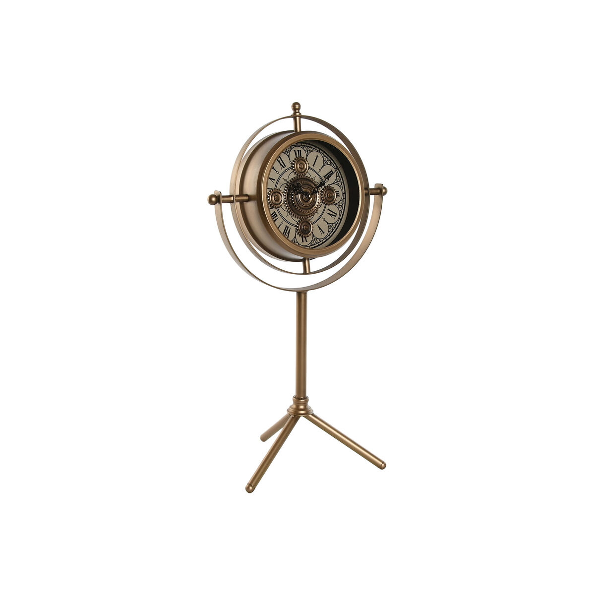 bordsklocka Home ESPRIT Gyllene Vintage