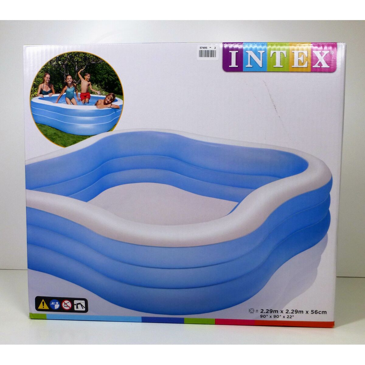 Upplåsbar bassäng   Intex 57495NP         1250 L 229 x 56 x 229 cm - 12