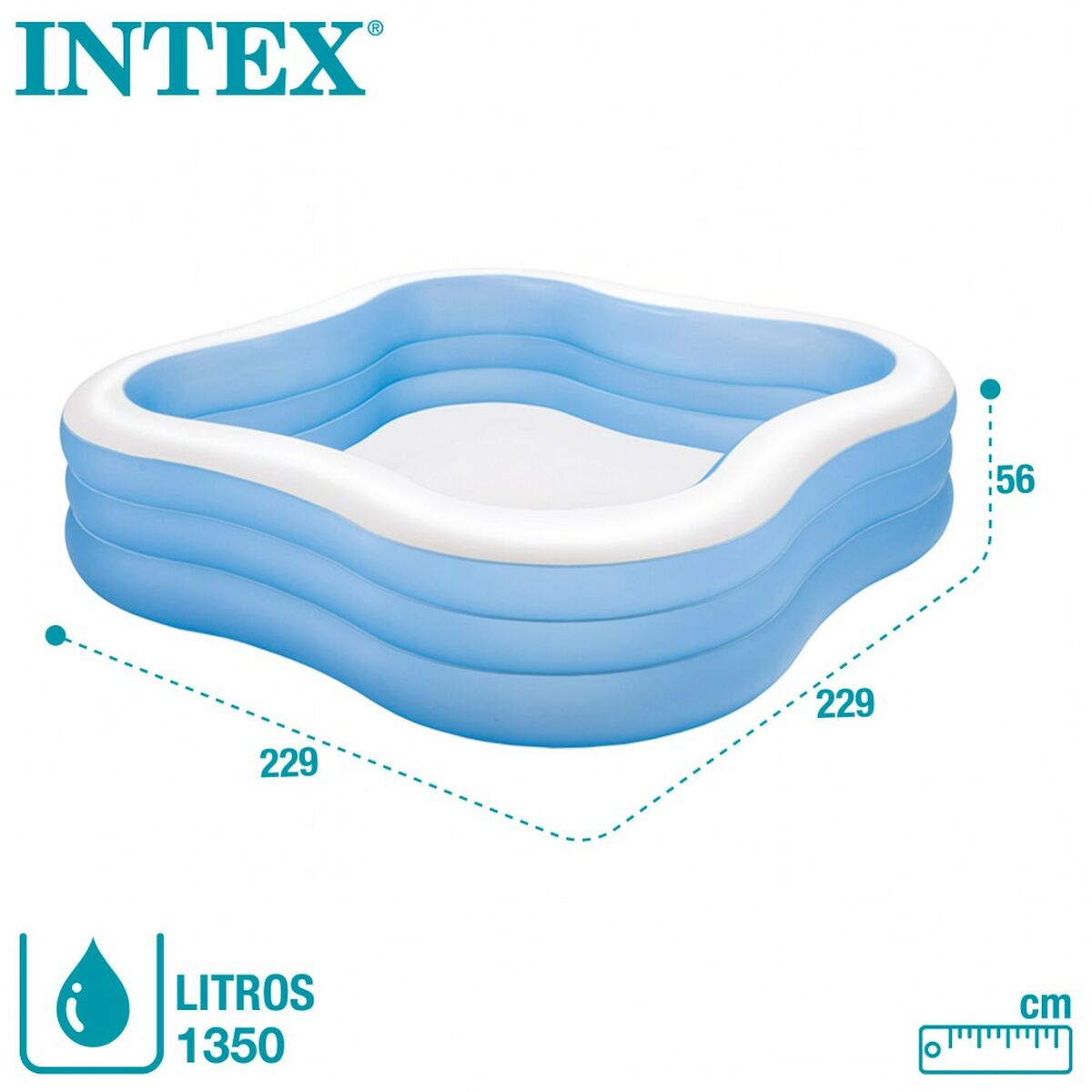 Upplåsbar bassäng   Intex 57495NP         1250 L 229 x 56 x 229 cm - 6