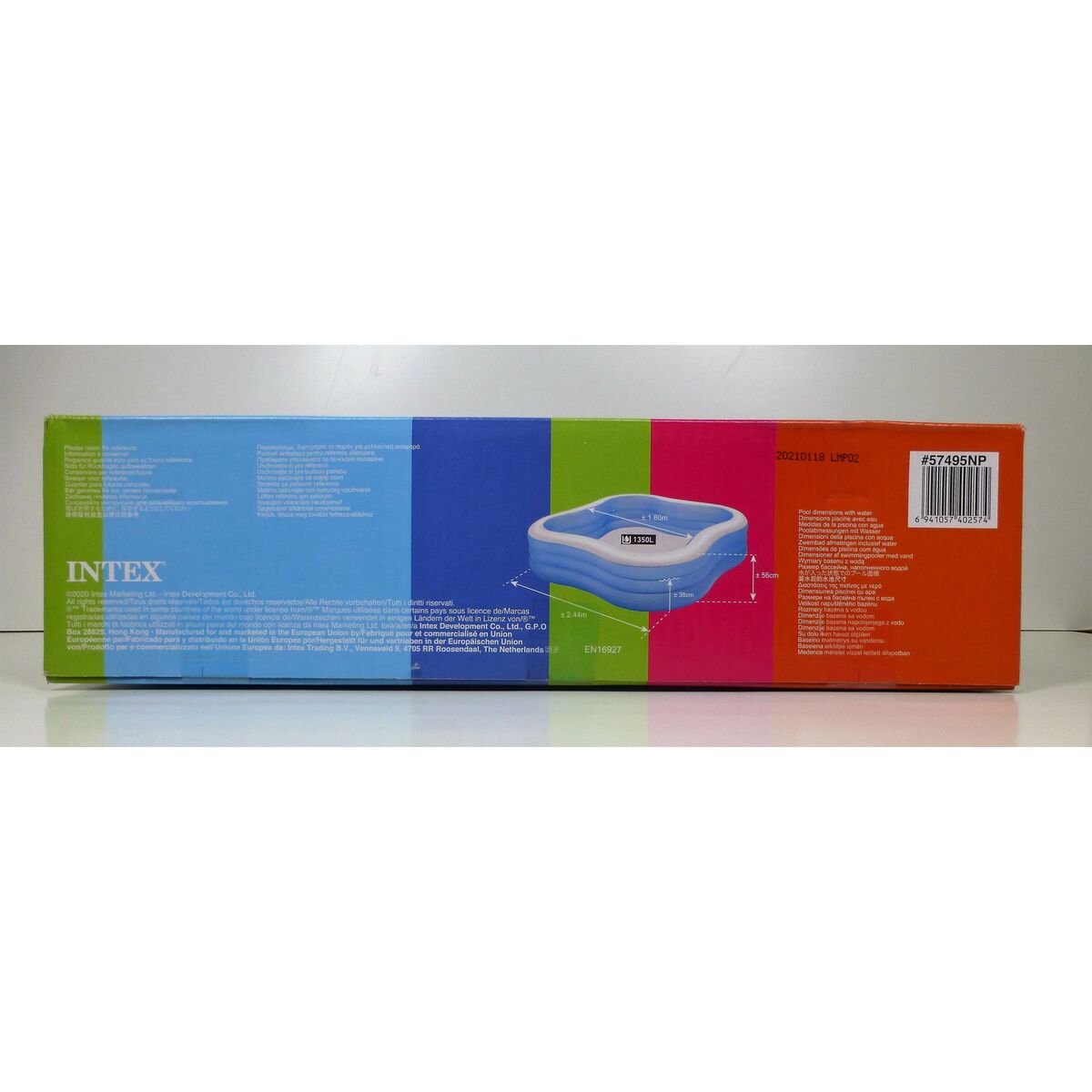 Upplåsbar bassäng   Intex 57495NP         1250 L 229 x 56 x 229 cm - 8