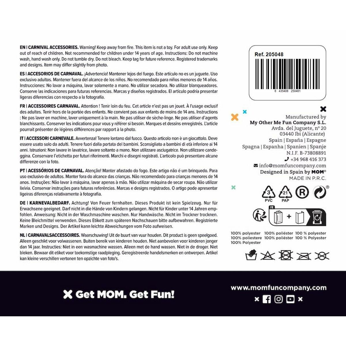 Mustasch My Other Me Grå - 5