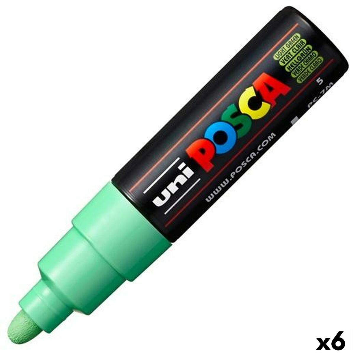 Tuschpennor POSCA PC-7M Ljusgrön (6 antal)