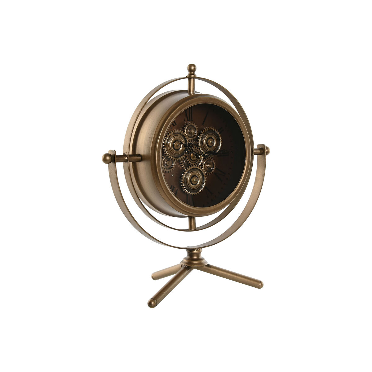 bordsklocka Home ESPRIT Gyllene Vintage