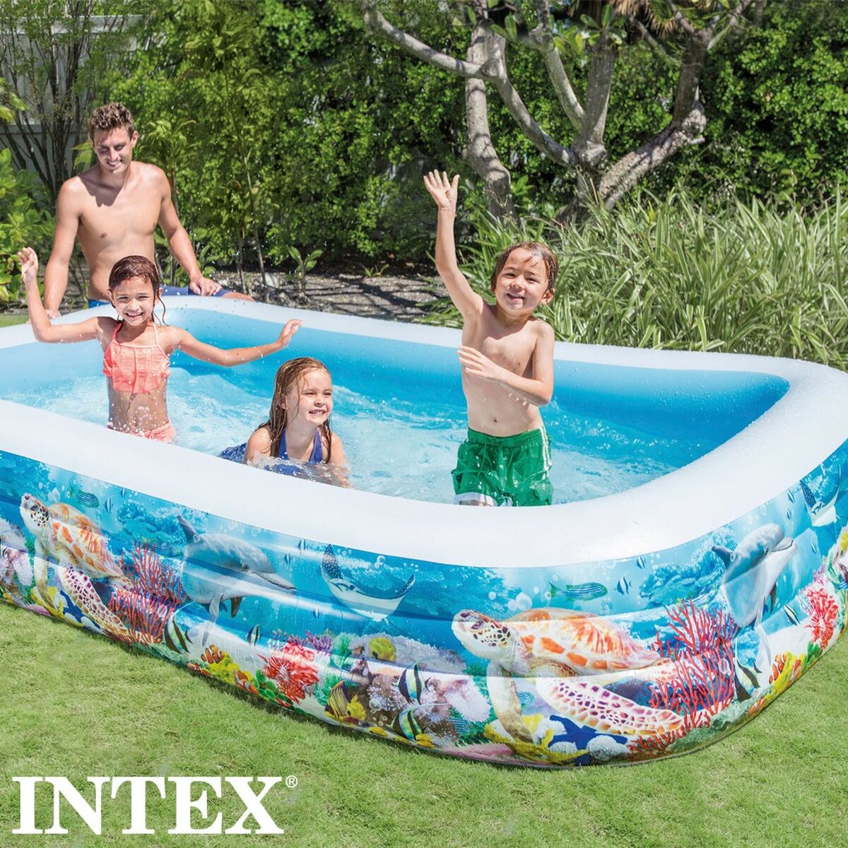 Upplåsbar bassäng Intex Tropiskt 1020 L 305 x 56 x 183 cm - 9