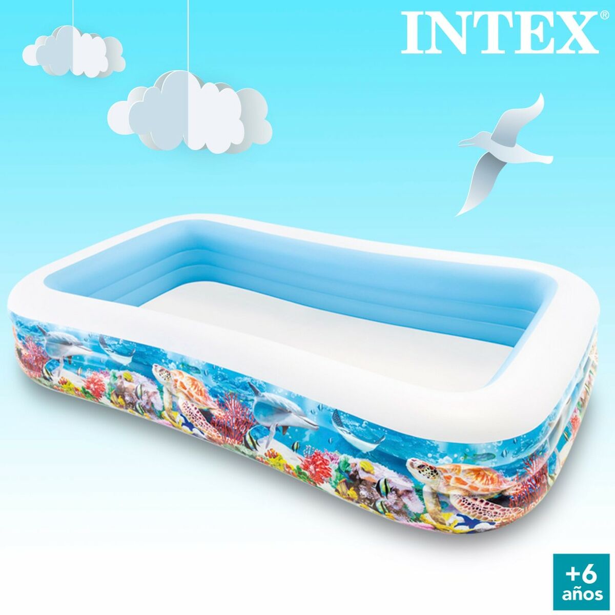 Upplåsbar bassäng Intex Tropiskt 1020 L 305 x 56 x 183 cm - 12