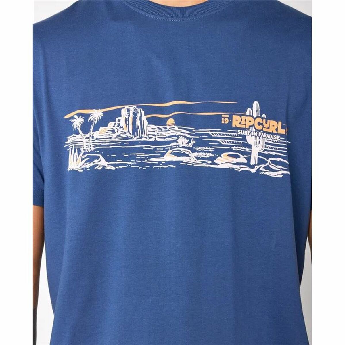 T-shirt med kortärm Herr Rip Curl Paradise Land Blå - 4