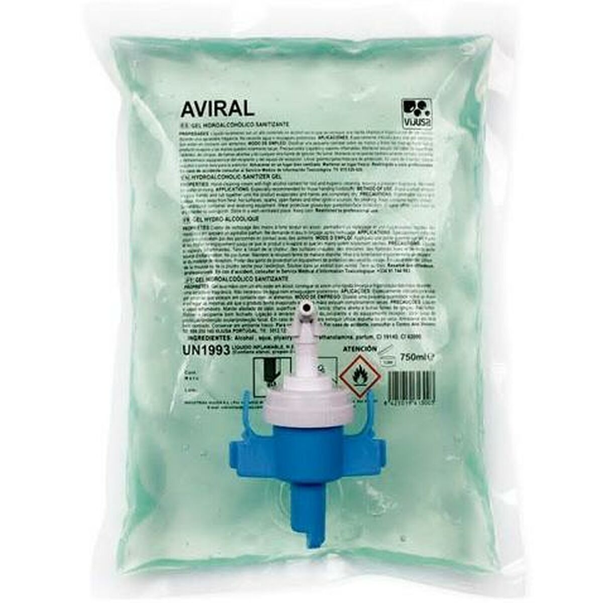 Hydroalkoholisk gel Vijusa Reservdel 750 ml - 2