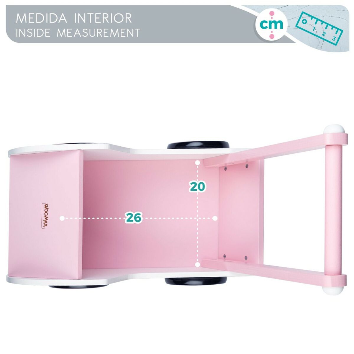 Dockvagn Woomax Rosa 39 x 46 x 26,5 cm - 11