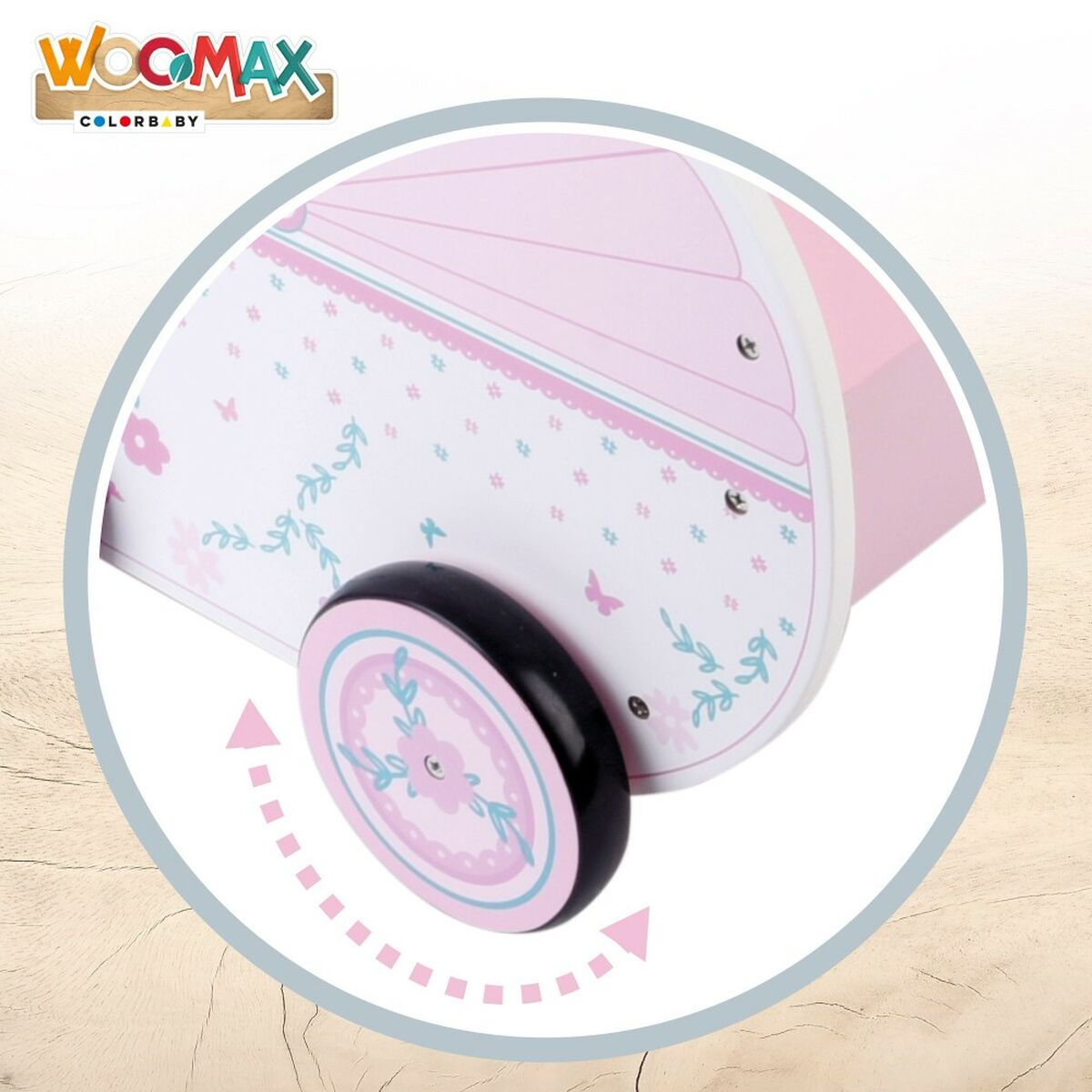 Dockvagn Woomax Rosa 39 x 46 x 26,5 cm - 6