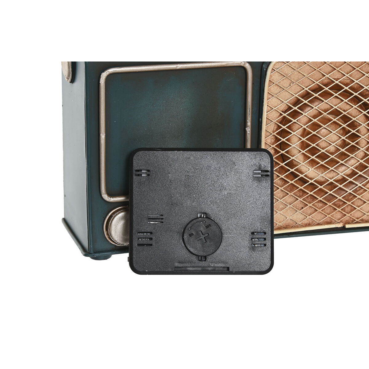 Asztali óra Home ESPRIT Gyllene Mörkgrön Metall Radio 24 x 8 x 17 cm - 2