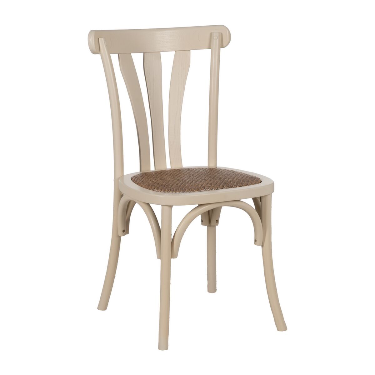 Matsalsstol Kräm Naturell Rattan Almträ 48 x 47 x 88,5 cm