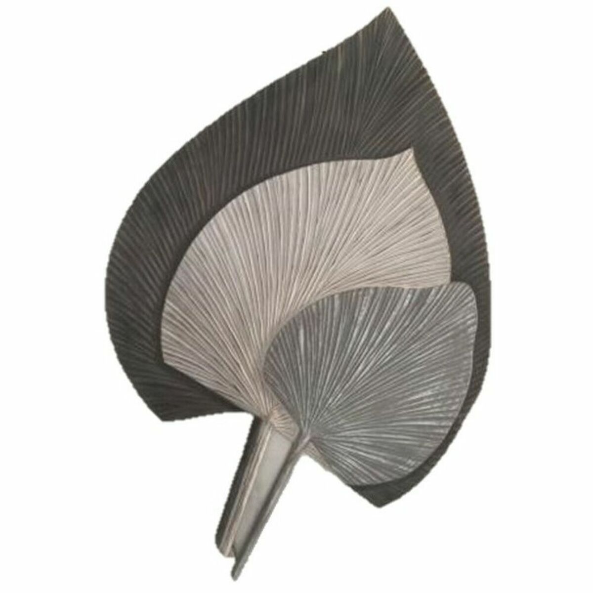 Väggdekoration DKD Home Decor Grå Trä MDF Löv av en växt (59 x 2 x 91 cm) - 3