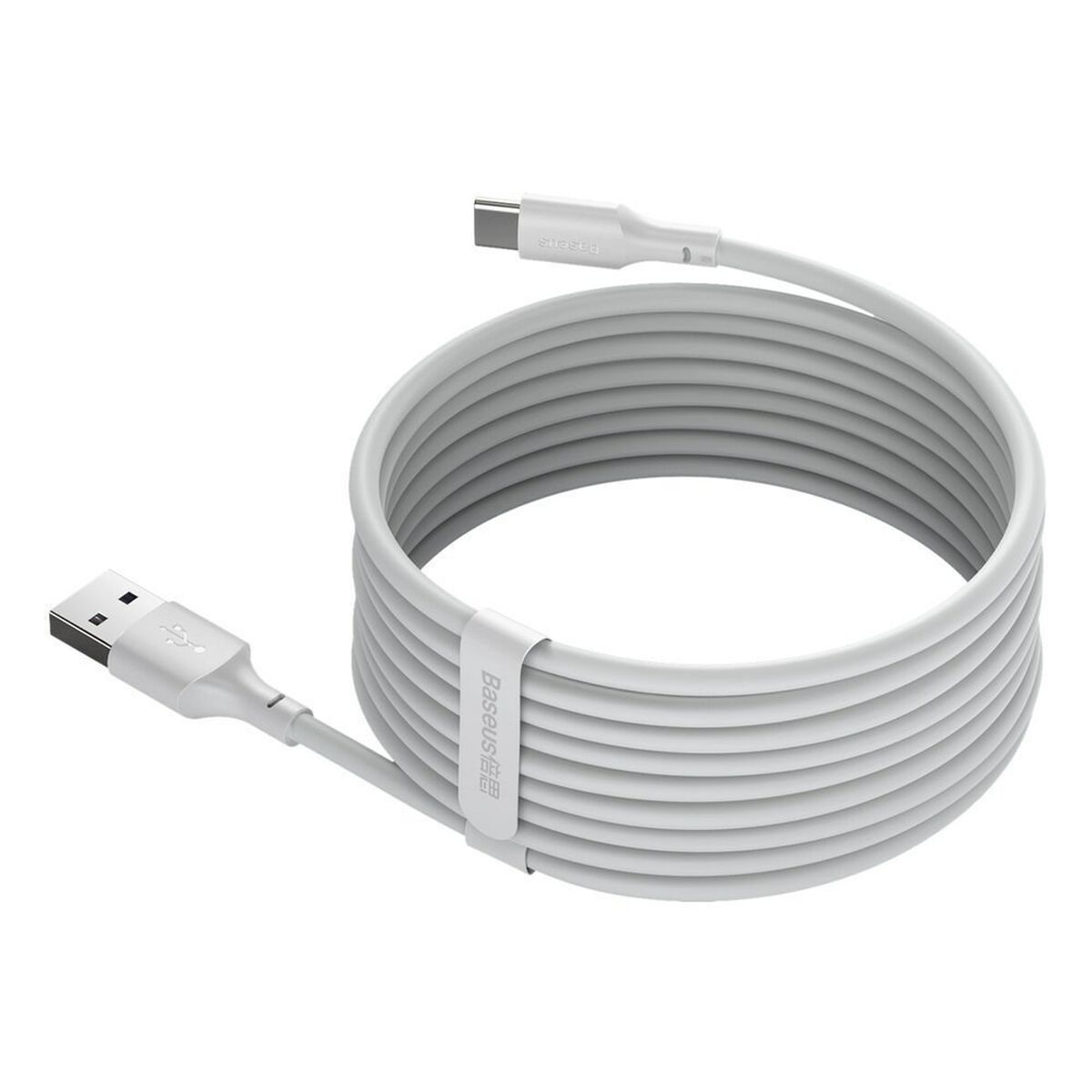 USB A till USB C Kabel Baseus TZCATZJ-02 Vit 1,5 m (2 antal) - 3