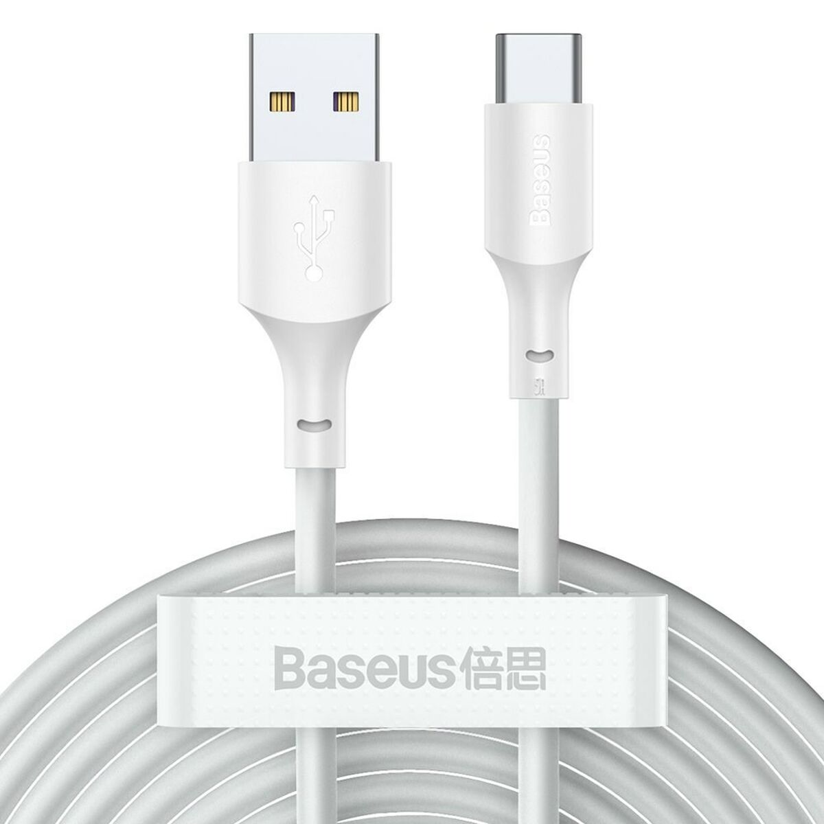 USB A till USB C Kabel Baseus TZCATZJ-02 Vit 1,5 m (2 antal) - 4